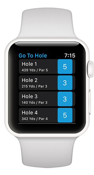 18birdies apple watch go to hole