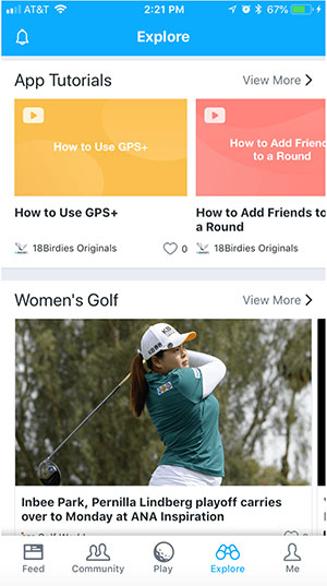 Golf app tutorial