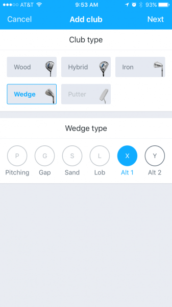 golf app customize wedge