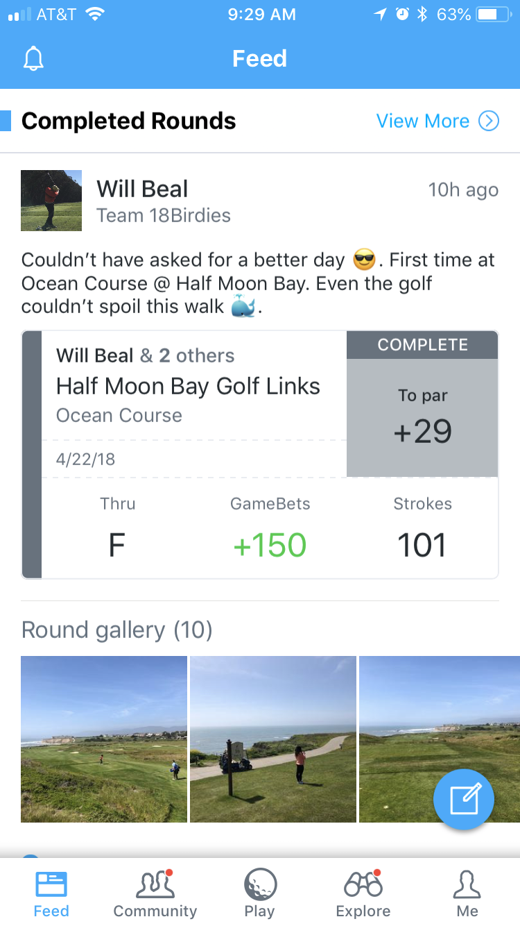 18Birdies Android Watch Distance