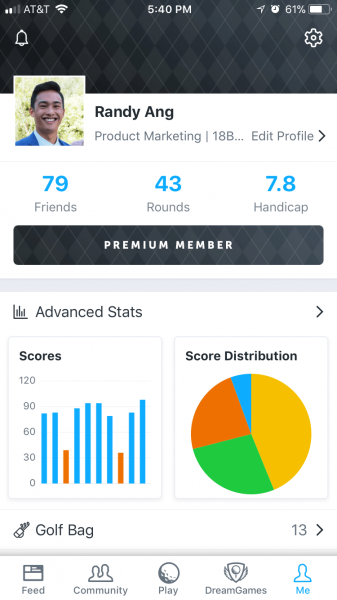 18birdies app user profile