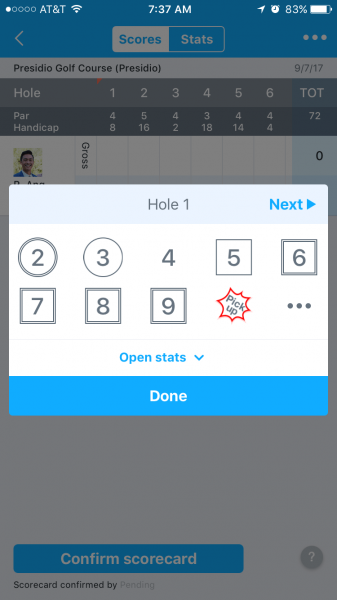 golf app scorecard